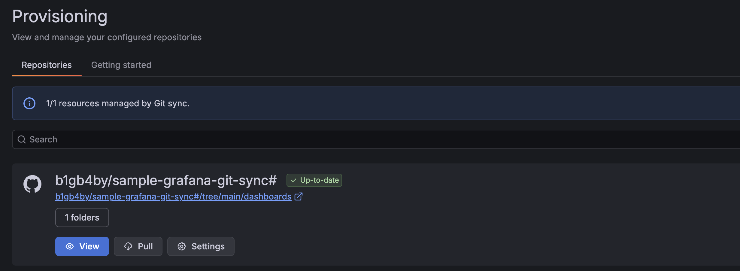 Successfully Provisioning Git Sync